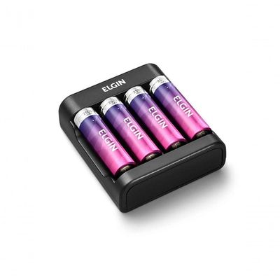 Carregador De Pilhas Aa-aaa-9v Usb 2aa-1500mah