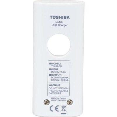 Carregador De Pilha Usb Toshiba 4 Pilhas Aa