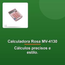 Calculadora Mesa Mv-4130 Rosa 12 Dígitos
