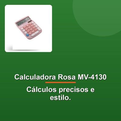 Calculadora Mesa Mv-4130 Rosa 12 Dígitos