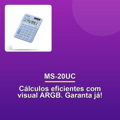 Calculadora Mesa Ms-20uc Azul 12 Dígitos