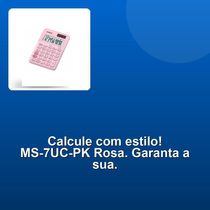 Calculadora Mesa Ms-7uc-pk Rosa 10 Dígitos