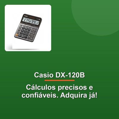 Calculadora Mesa Casio Dx-120b 12 Dígitos Prata