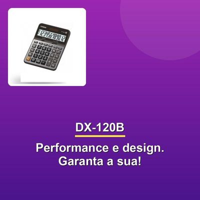 Calculadora Mesa Casio Dx-120b 12 Dígitos Prata