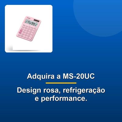 Calculadora Mesa Ms-20uc 12 Dígitos Rosa