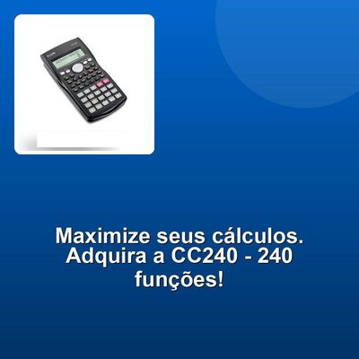 Calculadora Científica 240 Funções Cc240 Preta