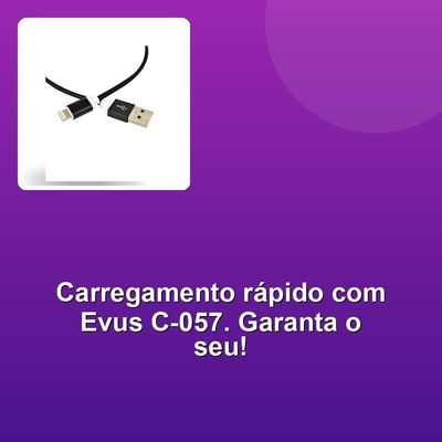 Cabo Usb Evus C-057 Lightning Fast Charge Preto 1.0m