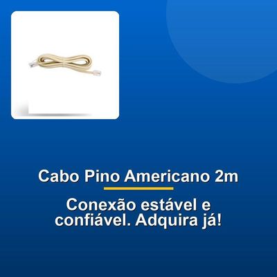 Cabo Telefônico Pino Americano 2m Bege