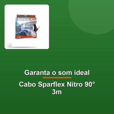 Cabo Teclado Sparflex Nitro 90° 3m Preto