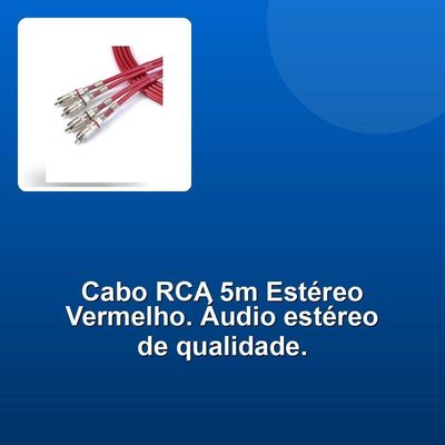 Cabo Santo Angelo Rca 5m Estéreo Vermelho