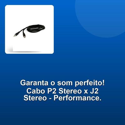 Cabo P2 Stereo X J2 Stereo Níquel