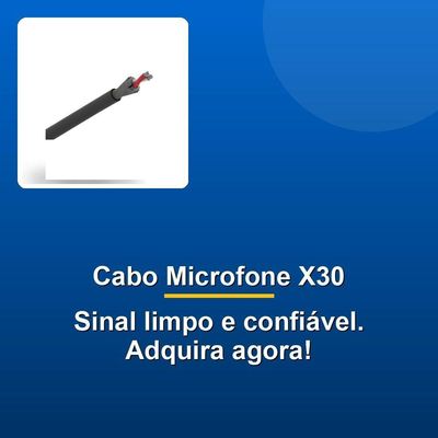 Cabo Microfone X30 0,30mm 100m Preto