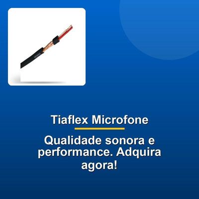 Cabo Microfone Tiaflex Stereo 2x0,14mm 100m