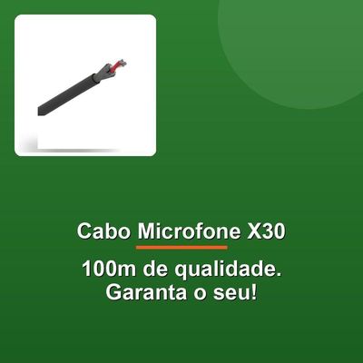 Cabo Microfone X30 0,30mm 100m Preto