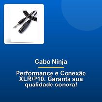 Cabo Microfone Ninja Hg 0,20mm P10-xlr 25ft Preto