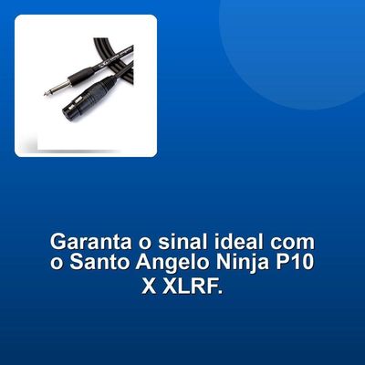 Cabo Microfone Santo Angelo Ninja P10 Xlr 3ft Preto