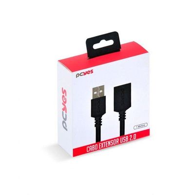 Cabo Extensor Usb A2.0 Macho Fêmea Puro Cobre 1m