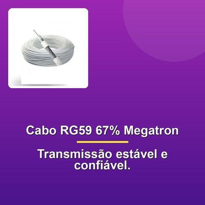 Cabo Coaxial Rg59 67% Rol Br Megatron 100m