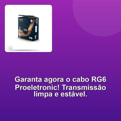 Cabo Coaxial Proeletronic Rg6 60% 100m