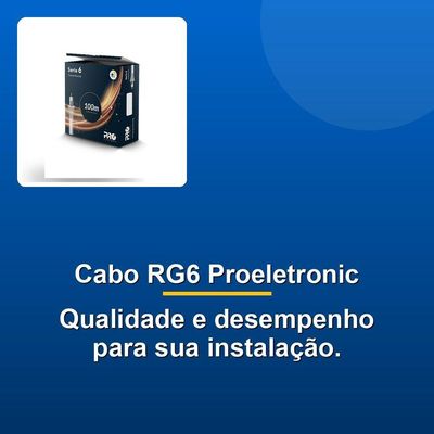 Cabo Coaxial Proeletronic Rg6 60% 100m