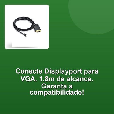 Cabo Adaptador Mini Displayport Vga 1.80m