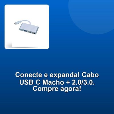 Cabo Adaptador Usb C Macho Usb 3.0 Fêmea