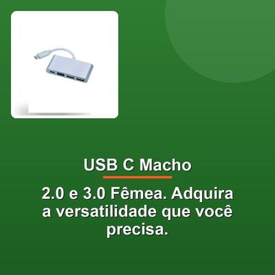 Cabo Adaptador Usb C Macho Usb 3.0 Fêmea