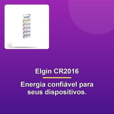 Bateria Lithium Elgin Cr2016 3v C- 5 Unid.