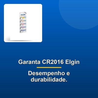 Bateria Lithium Elgin Cr2016 3v C- 5 Unid.