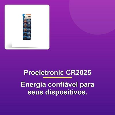 Bateria Proeletronic Cr2025 Lithium 5 Unid.