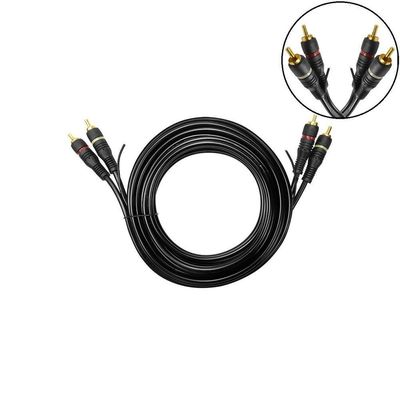 Cabo De áudio Evus C-0182 Rca Macho ×2 Rca Macho Gold 3m