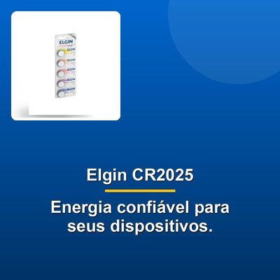 Bateria Lithium Elgin Cr2025 Botão 3v