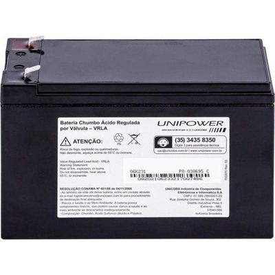 Bateria Estacionária 12v 7ah Unipower