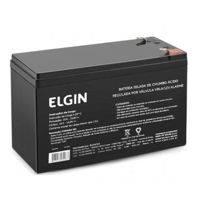 Bateria Selada De Chumbo Elgin Vrla 12v Alarme
