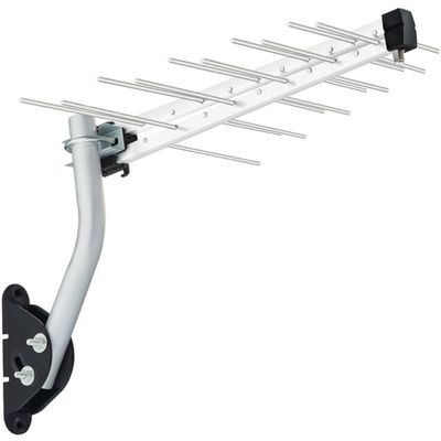 Antena Digital Externa Log Tv 12dbi 20 Elem. Kit Inst.