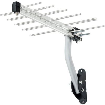 Antena Digital Externa Log Tv 12dbi 20 Elem. Kit Inst.