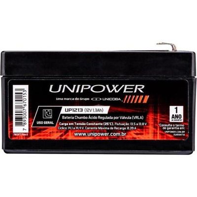 Bateria Selada Unipower 12v 1,3ah