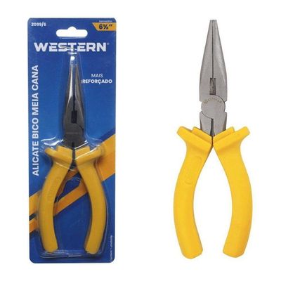 Alicate Bico Western Meia Cana 6" Amarelo