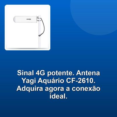 Antena Celular 4g Yagi Aquário Cf-2610 10dbi