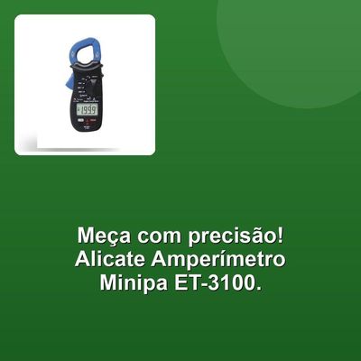 Alicate Amperímetro Digital Minipa Et-3100