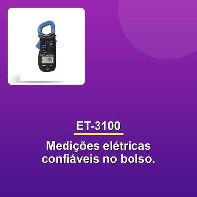 Alicate Amperímetro Digital Minipa Et-3100