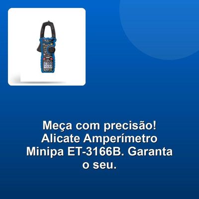 Alicate Amperímetro Minipa Et-3166b Azul-preto