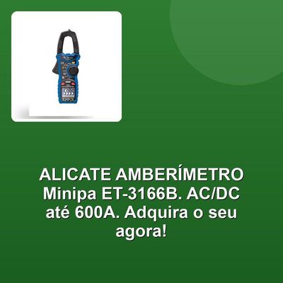Alicate Amperímetro Minipa Et-3166b Azul-preto