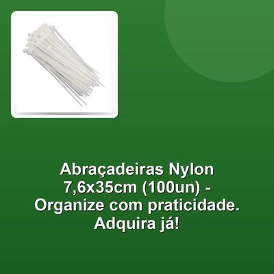 Abraçadeira Nylon Western 7,6x35cm 100 Unidades Branco