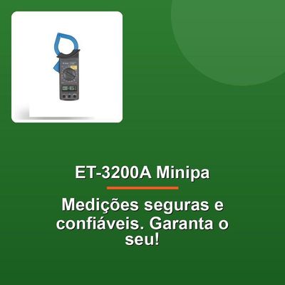 Alicate Amperímetro Digital Minipa Et-3200a