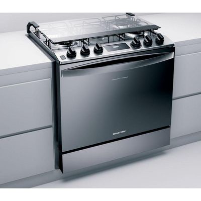Fogão de Embutir Inox 5 Queim. Brastemp Bivolt BYS5PCRUNA