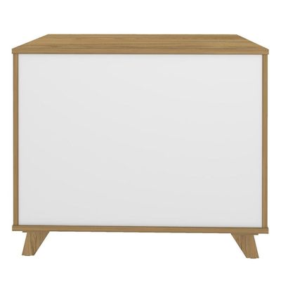Balcão Armário Artany Lugano com 1 Porta e 3 Gavetas - Olmo/Branco