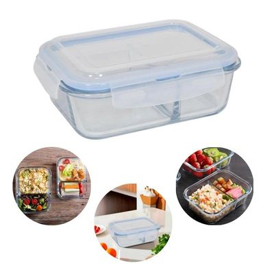 Kit 10 Potes Vidro Retangular 1520ml Hermético Livre de BPA