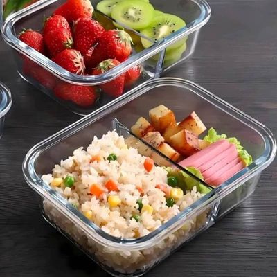 Kit 10 Potes Vidro Retangular 1520ml Hermético Livre de BPA