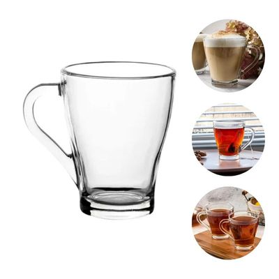 Kit com 12 Canecas de Vidro 265ml Café Chá Leire Cappuccino